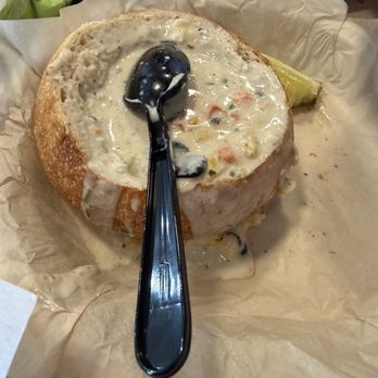 Sourdough & Co - Chicken Poblano Pepper bread bowl soup - Sandwiches Near Me - Monrovia, California Sourdough & Co - Chicken Poblano Pepper bread bowl soup - Sandwiches Near Me - Monrovia, California
