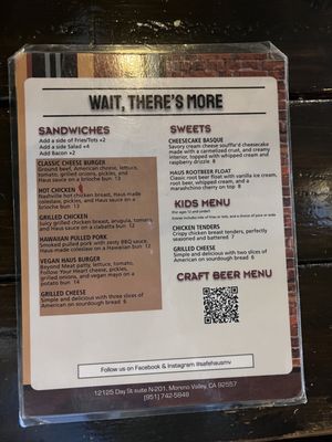 Menu photo 8 Safe Haus Craft Beer & Kitchen Moreno Valley, CA Menu photo 8 Safe Haus Craft Beer & Kitchen Moreno Valley, CA