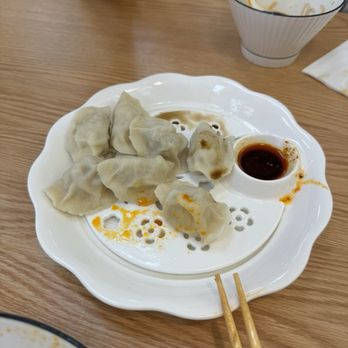 Walala Hand-Pulled Noodles - Spectacular Chicken & Shiitake Mushrooms dumplings with chili oil. Delicious! - Noodles Near Me - Orlando, Florida