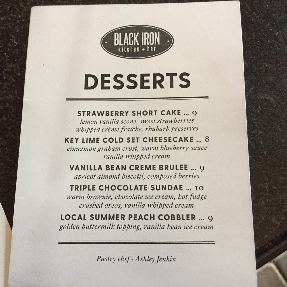Black Iron Kitchen and Bar - Dessert menu - Bars Near Me - Telluride, Colorado Black Iron Kitchen and Bar - Dessert menu - Bars Near Me - Telluride, Colorado