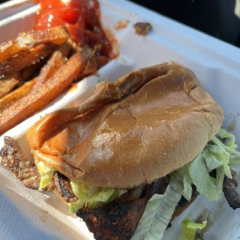 The Farmhouse Kitchen - Ribeye sandwich (added chopped lettuce after the fact). - American Near Me - Corydon, Indiana The Farmhouse Kitchen - Ribeye sandwich (added chopped lettuce after the fact). - American Near Me - Corydon, Indiana