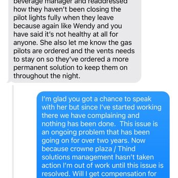 Crowne Plaza - Conversation with my manager admitting the gas leak - Hotels Near Me - Shenandoah, Texas
