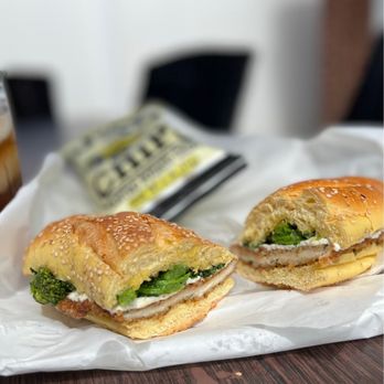 Nick's Sandwich Shop - Gambino (chicken cutlet, broccoli rabe and fresh mozzarella on a seeded semolina roll) - Sandwiches Near Me - Saddle Brook, New Jersey Nick's Sandwich Shop - Gambino (chicken cutlet, broccoli rabe and fresh mozzarella on a seeded semolina roll) - Sandwiches Near Me - Saddle Brook, New Jersey