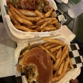 Aloha Smash Burger - Waikiki - Hot dog and aloha smash burger. - Burgers Near Me - Honolulu, Hawaii