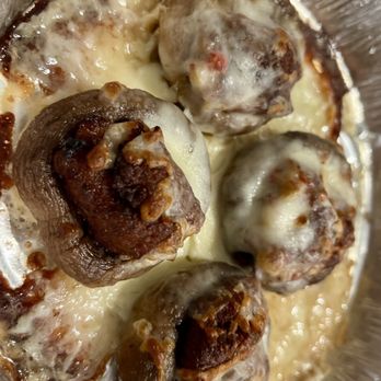 Swanton Street Diner - Stuffed Mushroom Caps, at roughly $3 per shroom the price may be worth it straight from the oven. Not delivered. - Diners Near Me - Winchester, Massachusetts