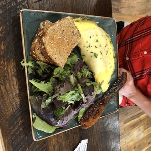 Photo of First Watch - Mequon, WI, United States. Ham and  Ham and Gruyere omelette