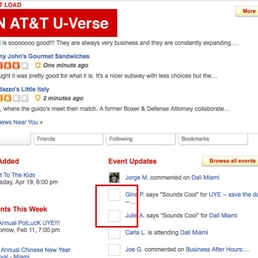 Yelp on U-verse
