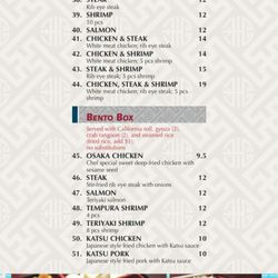Osaka Sushi & Grill - 3/6 of our updated menu