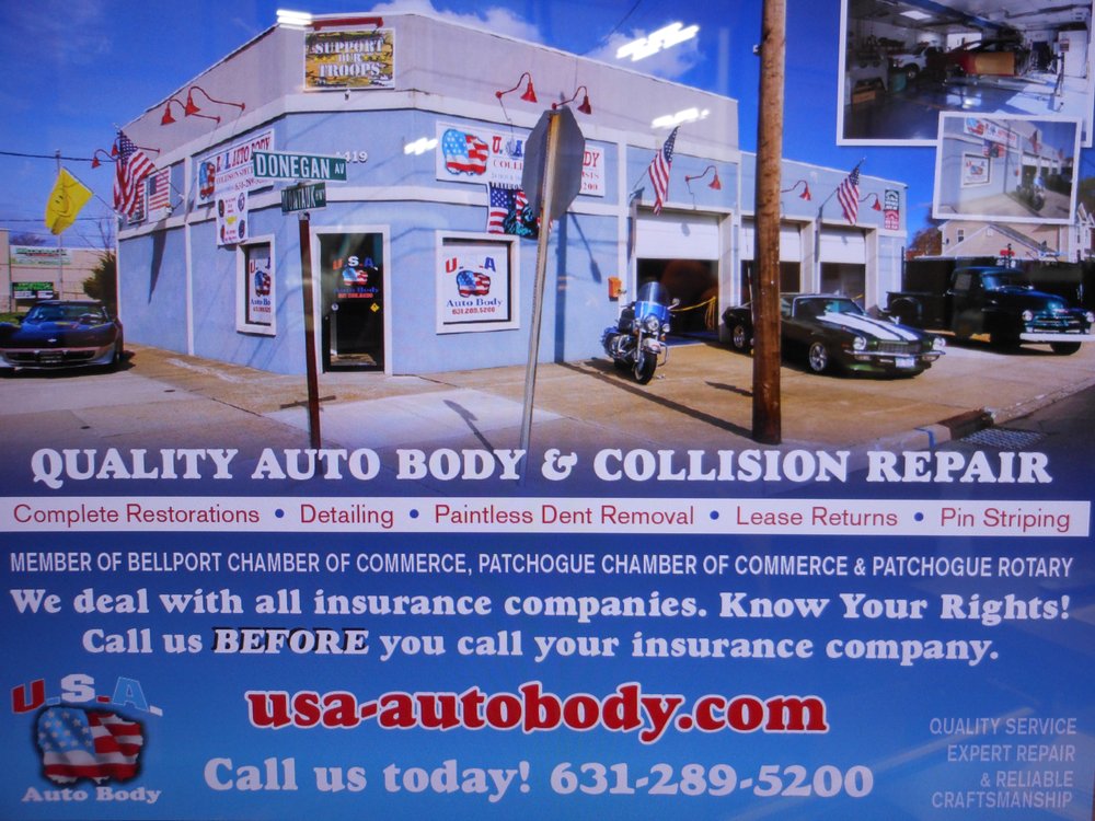 USA AUTO BODY Updated August 2024 1419 Montauk Hwy, East Patchogue