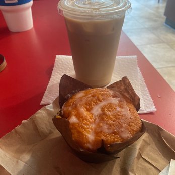 Addicted to The Bean - orange muffin + caramel coconut iced coffee - Coffee & Tea Near Me - Largo, Florida Addicted to The Bean - orange muffin + caramel coconut iced coffee - Coffee & Tea Near Me - Largo, Florida
