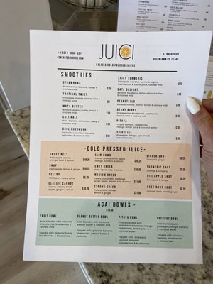 Menu photo 1 Juici Co Cafe Greenlawn, NY