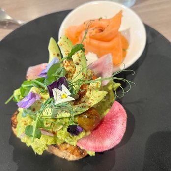 Basalt - Avocado toast! Added smoked salmon Amazing - New American Near Me - Honolulu, Hawaii Basalt - Avocado toast! Added smoked salmon Amazing - New American Near Me - Honolulu, Hawaii