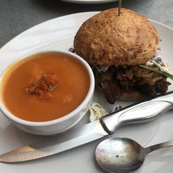 Nourish Sequim - Brisket burger & carrot squash soup - Gluten-Free Near Me - Sequim, Washington