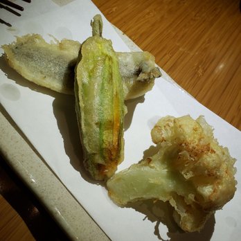 Tojo's - Tempura zucchini blossom, cauliflower, fish, yam - Japanese Near Me - Vancouver, British Columbia Tojo's - Tempura zucchini blossom, cauliflower, fish, yam - Japanese Near Me - Vancouver, British Columbia