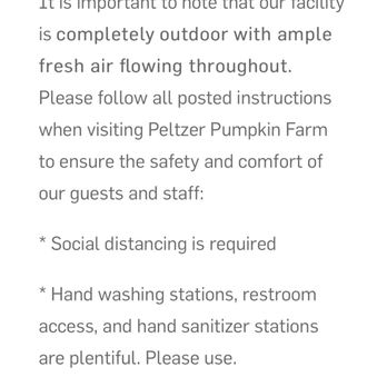 Peltzer Pumpkin Farm - Some of the safety requirements that are posted on their website, but not followed. - Pumpkin Patches Near Me - Temecula, California