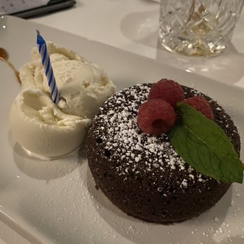 Morton's The Steakhouse - Birthday dessert. Chocolate soufflé! So good. Takes 15 -20 min to prepare so order early. - Steakhouses Near Me - Honolulu, Hawaii Morton's The Steakhouse - Birthday dessert. Chocolate soufflé! So good. Takes 15 -20 min to prepare so order early. - Steakhouses Near Me - Honolulu, Hawaii