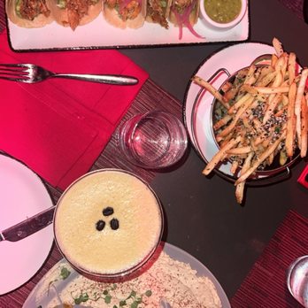 Rise Rooftop Lounge - Chicken Tinga Tacos, truffle fries, and grilled sourdough - Lounges Near Me - Anaheim, California Rise Rooftop Lounge - Chicken Tinga Tacos, truffle fries, and grilled sourdough - Lounges Near Me - Anaheim, California