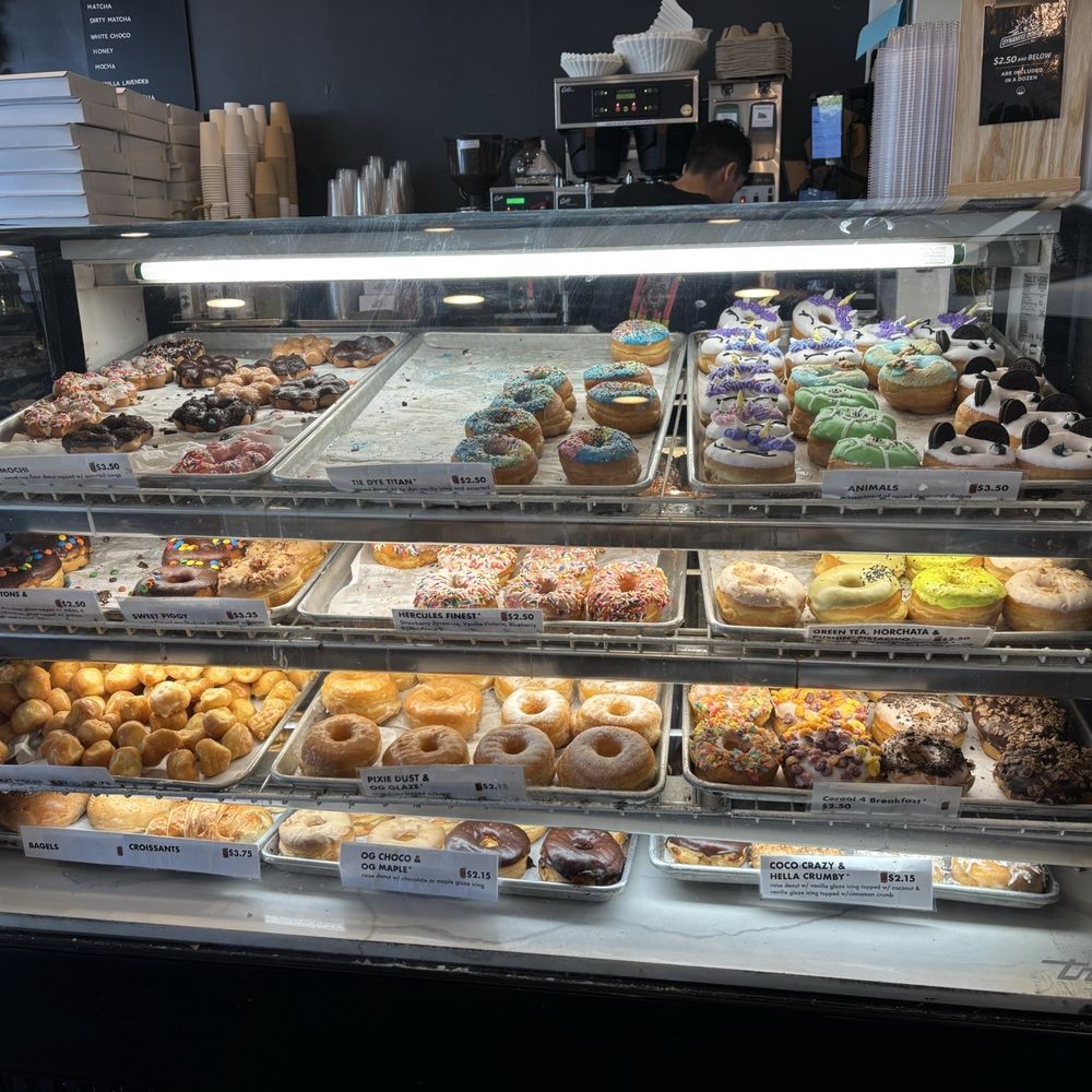Dynamite Donuts - Display case of donuts. The animal donuts were super cute too. - Donuts Near Me - Hercules, California Dynamite Donuts - Display case of donuts. The animal donuts were super cute too. - Donuts Near Me - Hercules, California