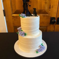 Pink Little Cake - Vegan wedding cake with topper