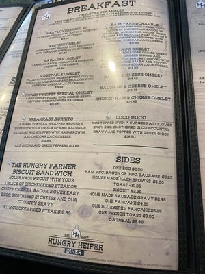 Menu photo 3 Hungry Heifer Diner Raymond, WA