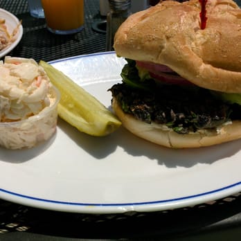 The Buttered Biscuit - Bean Burger [add slice of red onion] - New American Near Me - Bradley Beach, New Jersey