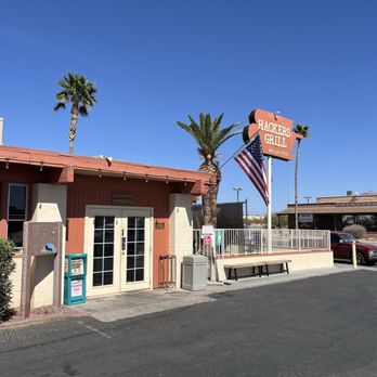 Hacker's Grill - Entrance viewed from parking lot. - American Near Me - Apache Junction, Arizona Hacker's Grill - Entrance viewed from parking lot. - American Near Me - Apache Junction, Arizona