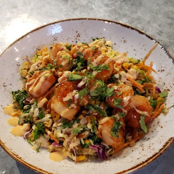Kitchen Social - Shrimp tempura bowl - Cocktail Bars Near Me - Columbus, Ohio Kitchen Social - Shrimp tempura bowl - Cocktail Bars Near Me - Columbus, Ohio