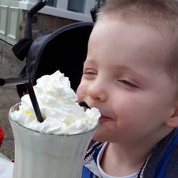 My little Nephew enjoyed his Banana Milkshake!