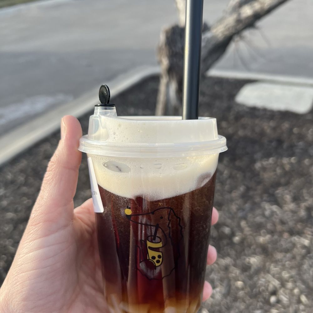 Bubble Box - Foamy Oolong tea with lychee, less ice and less sugar. - Bubble Tea Near Me - Lawrence, Kansas Bubble Box - Foamy Oolong tea with lychee, less ice and less sugar. - Bubble Tea Near Me - Lawrence, Kansas