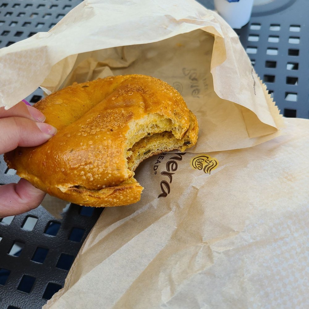 Panera Bread - Someone took a bite out of it before it got to me! - Salad Near Me - Modesto, California
