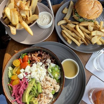 Monarch Ocean Pub - Cobb salad, ahi sandwich, French fries. - Gastropubs Near Me - Del Mar, California
