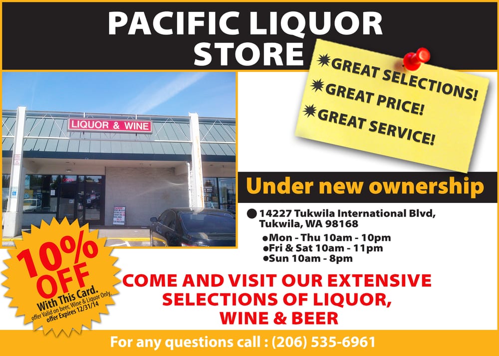 PACIFIC LIQUOR STORE Updated October 2024 13 Photos 14227 Tukwila