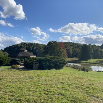 Daniel Vineyards - a view of a gazebo and a pond - Wineries Near Me - Crab Orchard, West Virginia