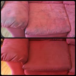 Our dry foam cleaning method cleans, brightens, & refreshes old furniture.