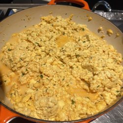 Creamy scrambled eggs?? You be the judge.