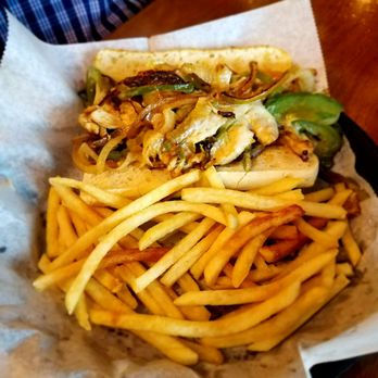 Maquet's Rail House - chicken Philly sandwich - American Near Me - Pekin, Illinois Maquet's Rail House - chicken Philly sandwich - American Near Me - Pekin, Illinois