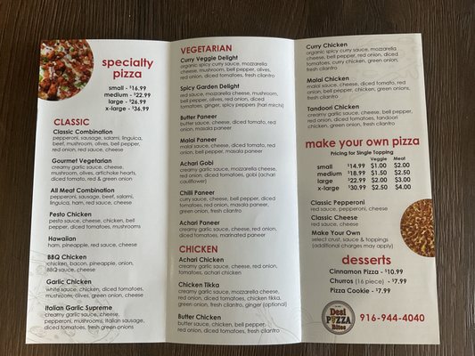 Menu photo 2 Desi Pizza Bites Carmichael, CA Menu photo 2 Desi Pizza Bites Carmichael, CA