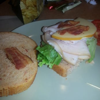 Panera Bread - Does this look like "apple wood smoked bacon" to you?  Looks like microwave bacon to me! - Sandwiches Near Me - Roanoke, Virginia