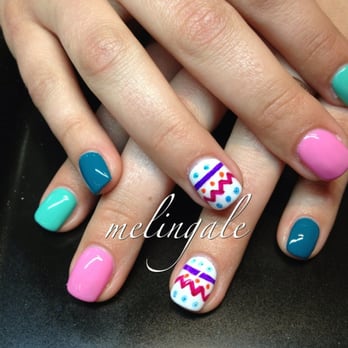 Simply Nails By Mindy - Easter inspiration. Gelish over acrylic. - Nail Salons Near Me - Chandler, Arizona