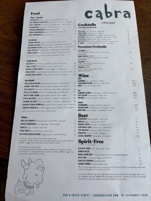 Menu photo 1 Cabra Chicago, IL