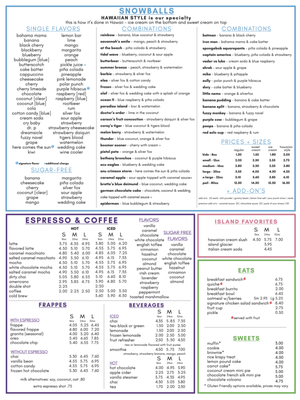 Menu photo 3 Aloha Shave Ice & Coffee Shoppe Bethany, OK