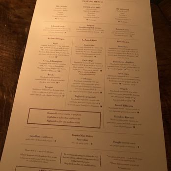 UOVO | Pasadena - Front of menu with food options - Italian Near Me - Pasadena, California