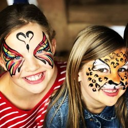 Fancy Faces By Amy - Rainbow Butterfly Face Painting and Cheetah Face Painting