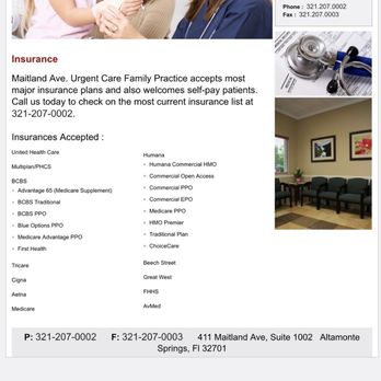 Maitland Ave Urgent Care - Note: no appointment necessary. - Urgent Care Near Me - Altamonte Springs, Florida Maitland Ave Urgent Care - Note: no appointment necessary. - Urgent Care Near Me - Altamonte Springs, Florida