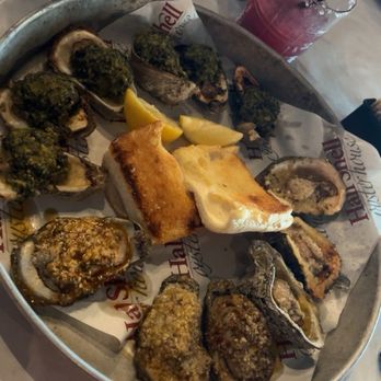 Half Shell Oyster House - Oyster sampler - Seafood Near Me - Trussville, Alabama Half Shell Oyster House - Oyster sampler - Seafood Near Me - Trussville, Alabama