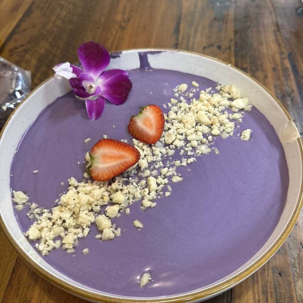 Makai Island - Ube pancakes (add macadamia nuts) - Barbeque Near Me - Renton, Washington Makai Island - Ube pancakes (add macadamia nuts) - Barbeque Near Me - Renton, Washington