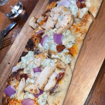 The Golden Spur Grill - Build Your Own Flatbread (I did Buffalo Ranch base, chicken, bacon, red onion & blue cheese). - Breakfast & Brunch Near Me - Columbia, South Carolina