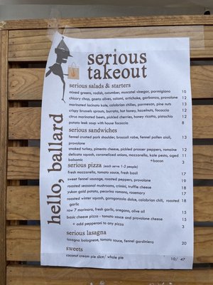 Menu photo 8 Serious Pie Ballard Seattle, WA