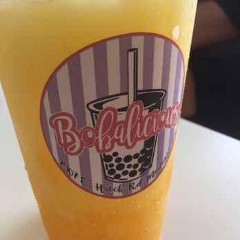 Bobalicious - Mango slush with passion fruit boba mmm mmm mmm - Desserts Near Me - Modesto, California