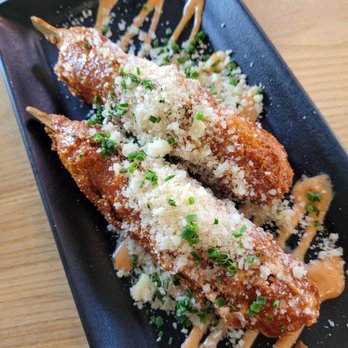 Faces Brewing - Fried corn dog - Brewpubs Near Me - Malden, Massachusetts